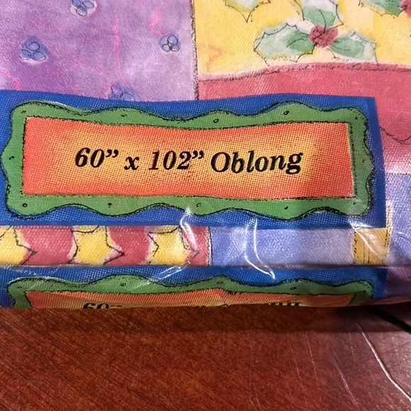 NWT Sango Sweet Shoppe Christmas 60”x102” Oblong Tablecloth Flannel Backed Vinyl - Picture 9 of 12
